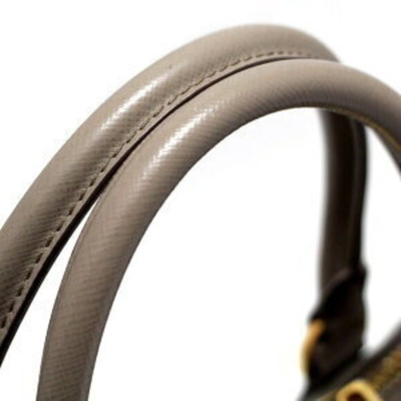 Prada handbag triangle logo Saffiano leather gray - Picture 4 of 6